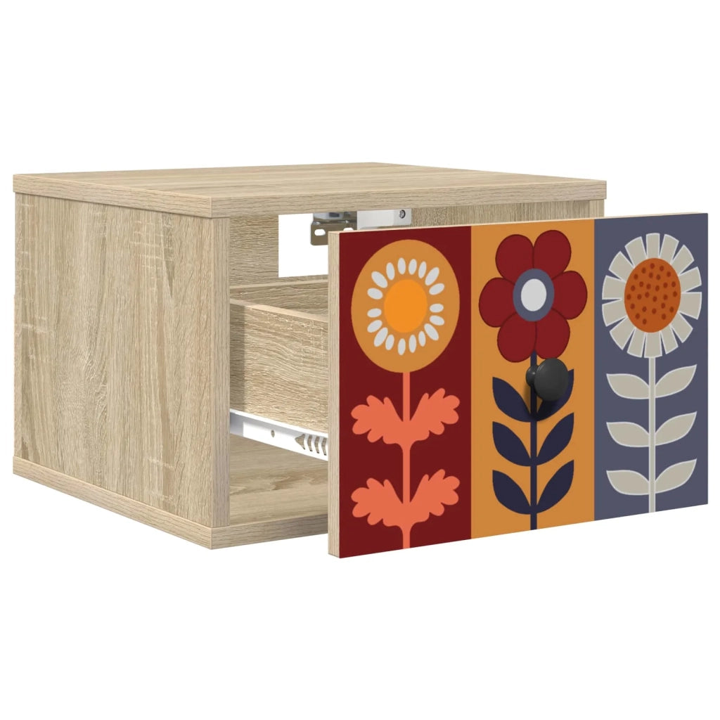 Mobiletto da comodino a parete ESSEN Rovere Sonoma 8007481