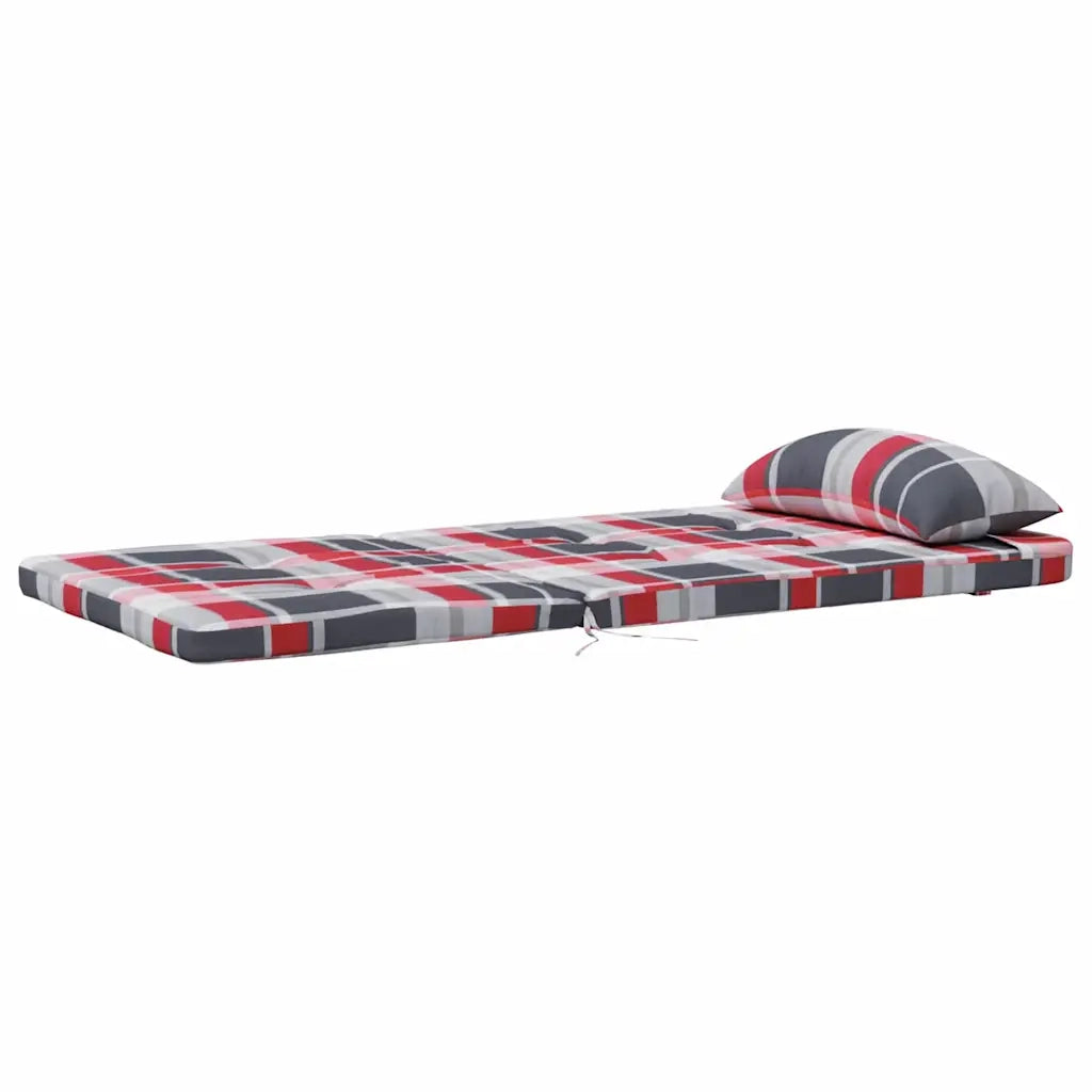 Cuscini per sedie a scacchi 2 pcs Quadro Rosso 58 x 77 x 4,5 cm 361843