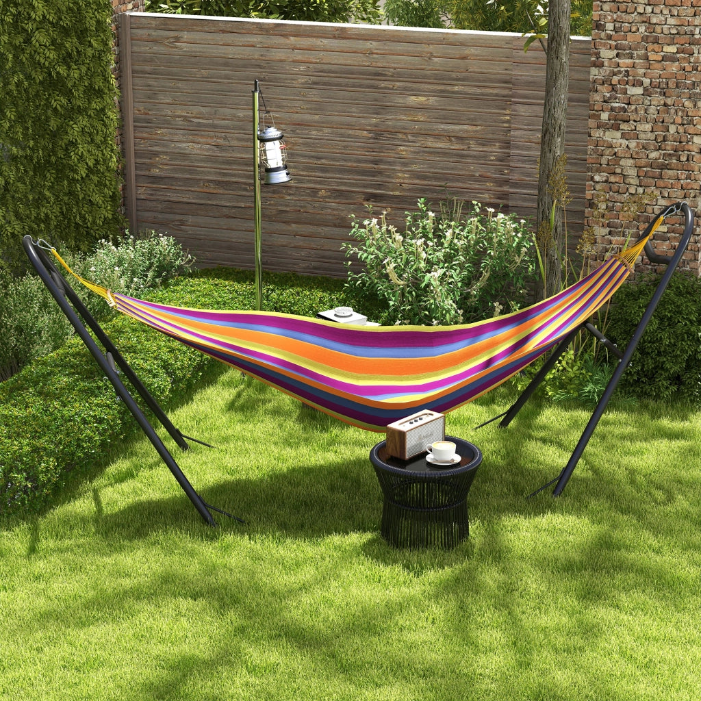 Supporto per Amaca 2 Posti ¨C Zephmum ¨C Nero, Metallo, Regolabile 2.75-4.3m