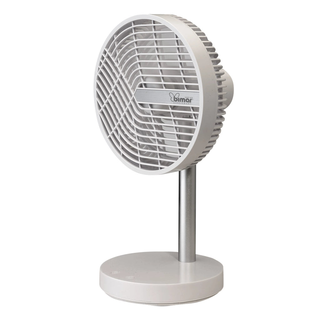 Bimar Ventilatore Tavolo VD220.1 20cm Batteria Ricaricabile Wi-Fi App 4 Velocità Modalità Notte Silenzioso