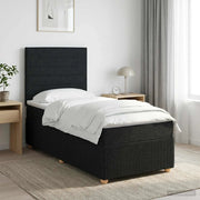 Letto box spring con materasso Nero 80 x 200 cm Tessuto 3454258