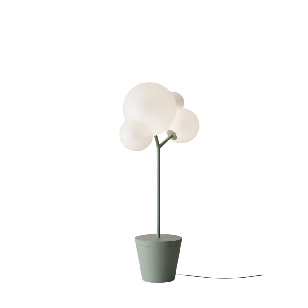 Zafferano - Lampada da terra Tree of Light per esterni e interni Salvia - Piantana LED E27 - Piano d'appoggio regolabile