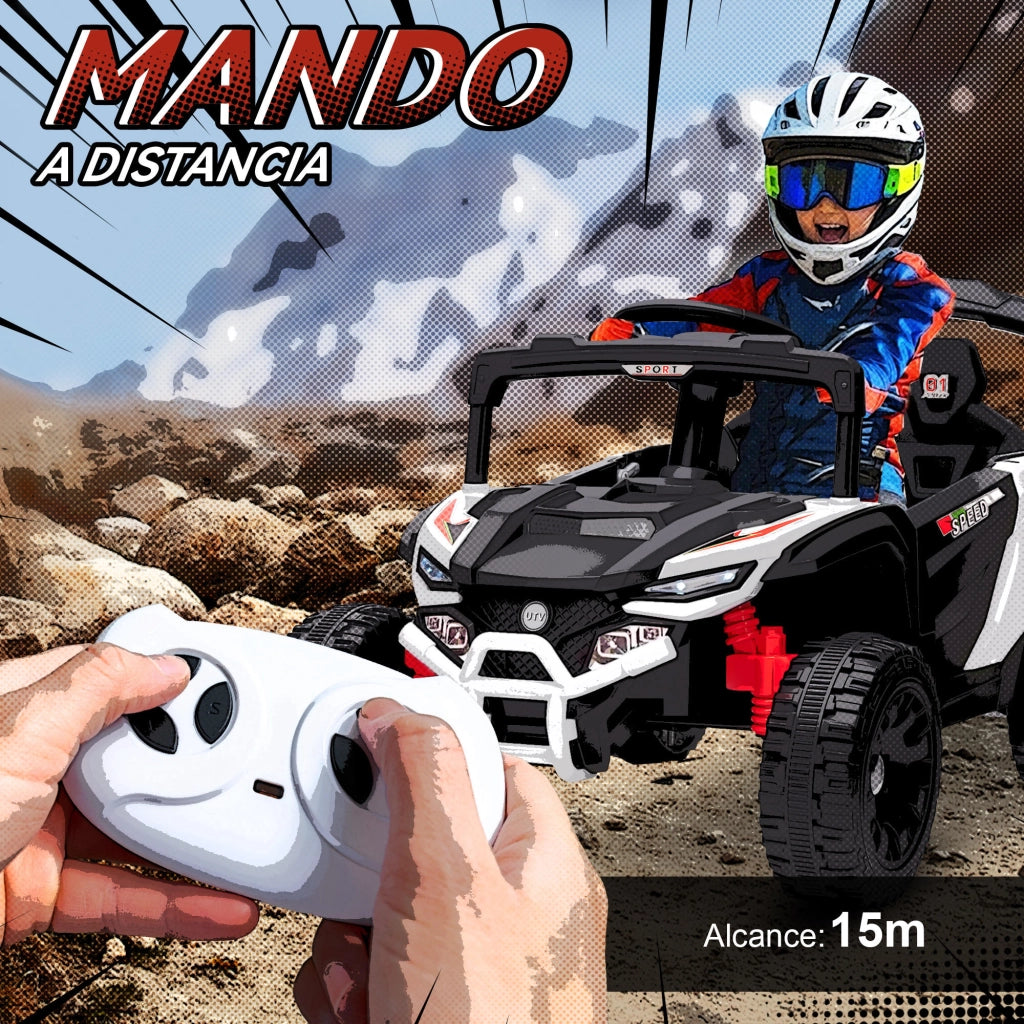 Auto elettrica per bambini 12V ¨C zephmum ¨C Bianco