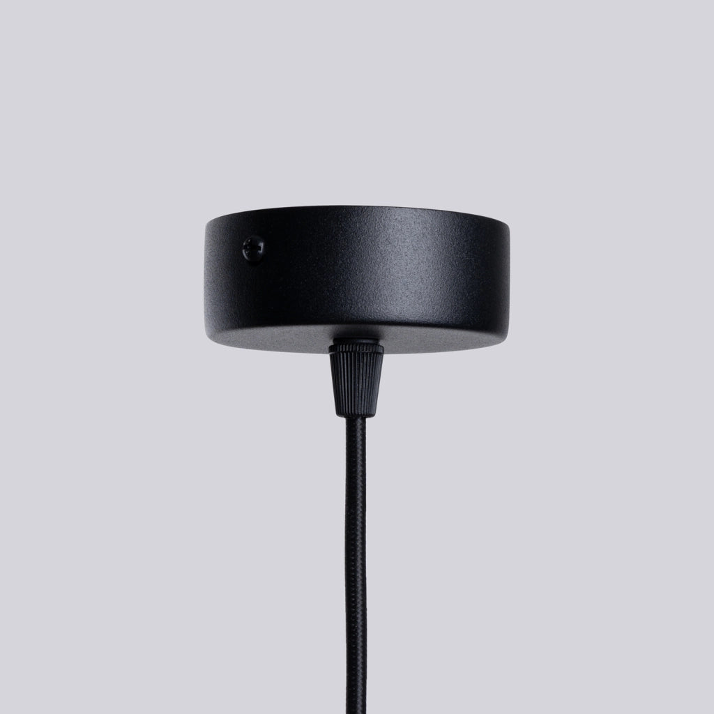Lampadario moderno nero 6 luci sfere vetro G9 SFERA