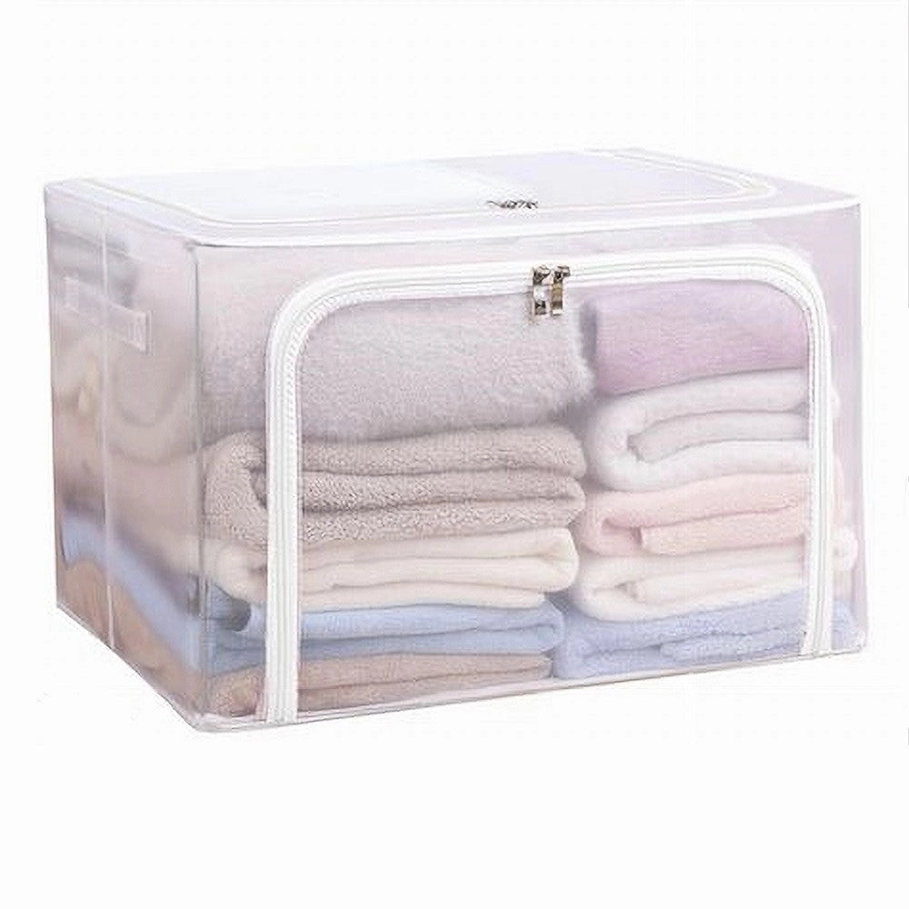 Trade Shop - Box Scatola Salvaspazio Portatutto Vestiti Armadio Organizer 50x40x39 Cm 59982 -