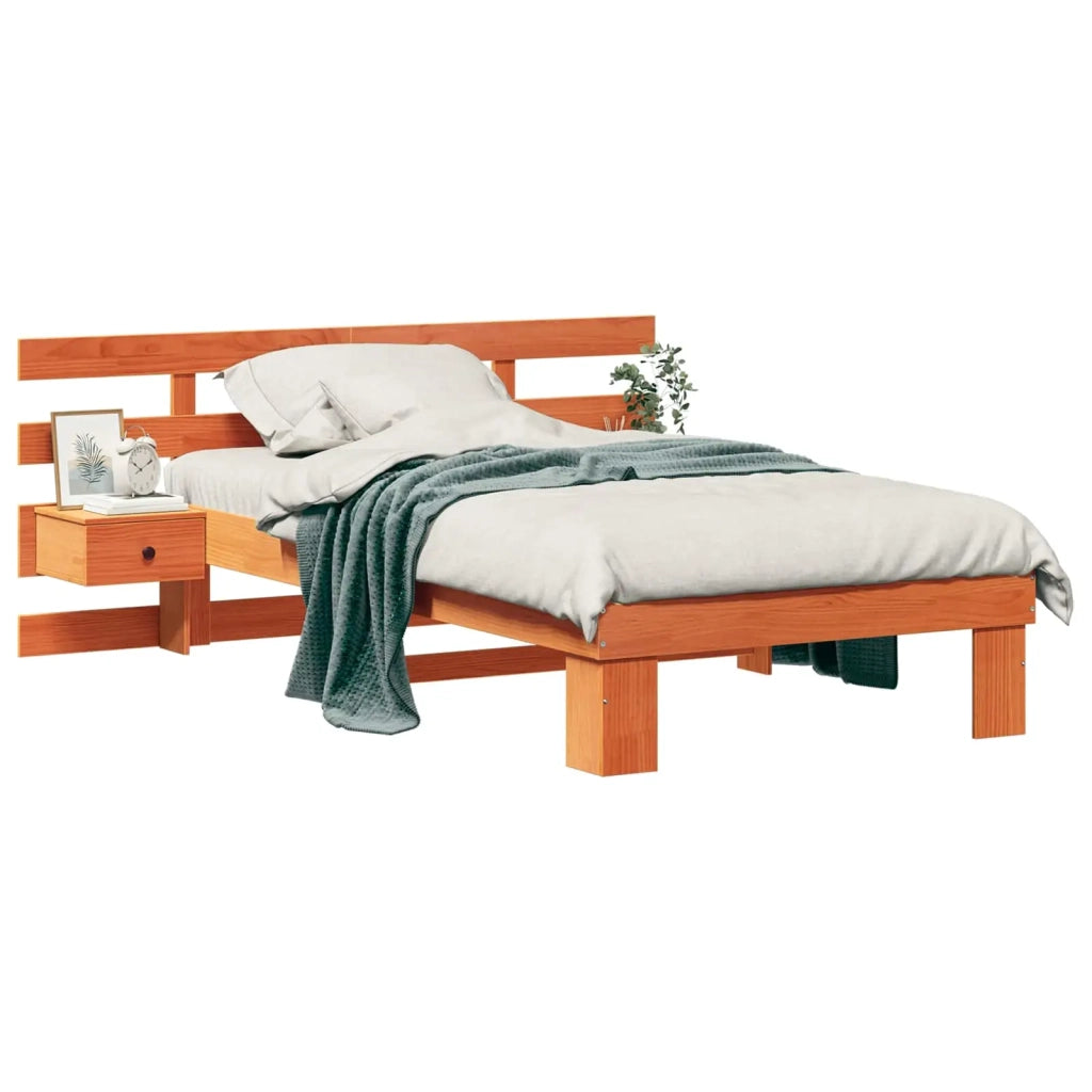 Struttura del letto Marrone cerato 75 x 190 cm Pino massello 872721