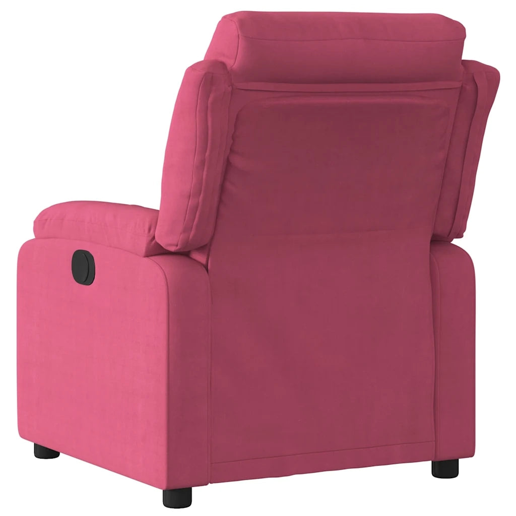 Poltrona Elettrica Reclinabile Rosso Vino in Tessuto 3205075
