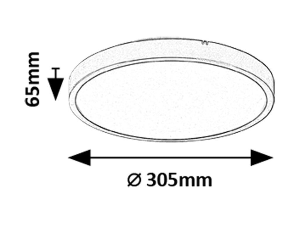Plafoniera LED Rabalux Alenzo rotonda 30cm nera IP44