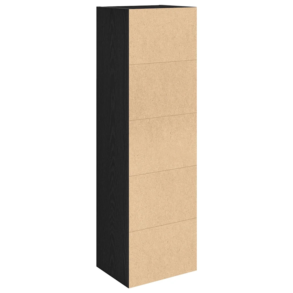 Libreria-Scaffale per Libri-Mobile di Stoccaggio Rovere Nero 31x24x102 cm in Legno Multistrato