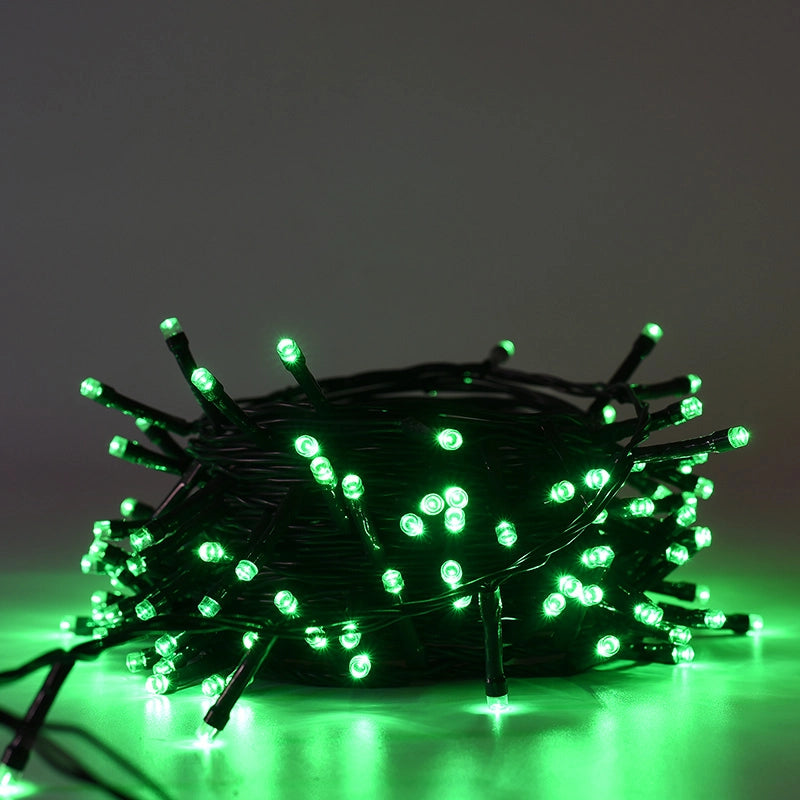 CATENA LUMINOSA VERDE CON 300 LED 18 METRI - ILLUMINAZIONE PERFETTA PER DECORAZIONI NATALIZIE ALBERI GIARDINI BALCONI E FESTE
