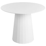 Tavolo da pranzo Bianco MDF Struttura in acciaio ø 100 cm Rotondo Moderno Scandinavo