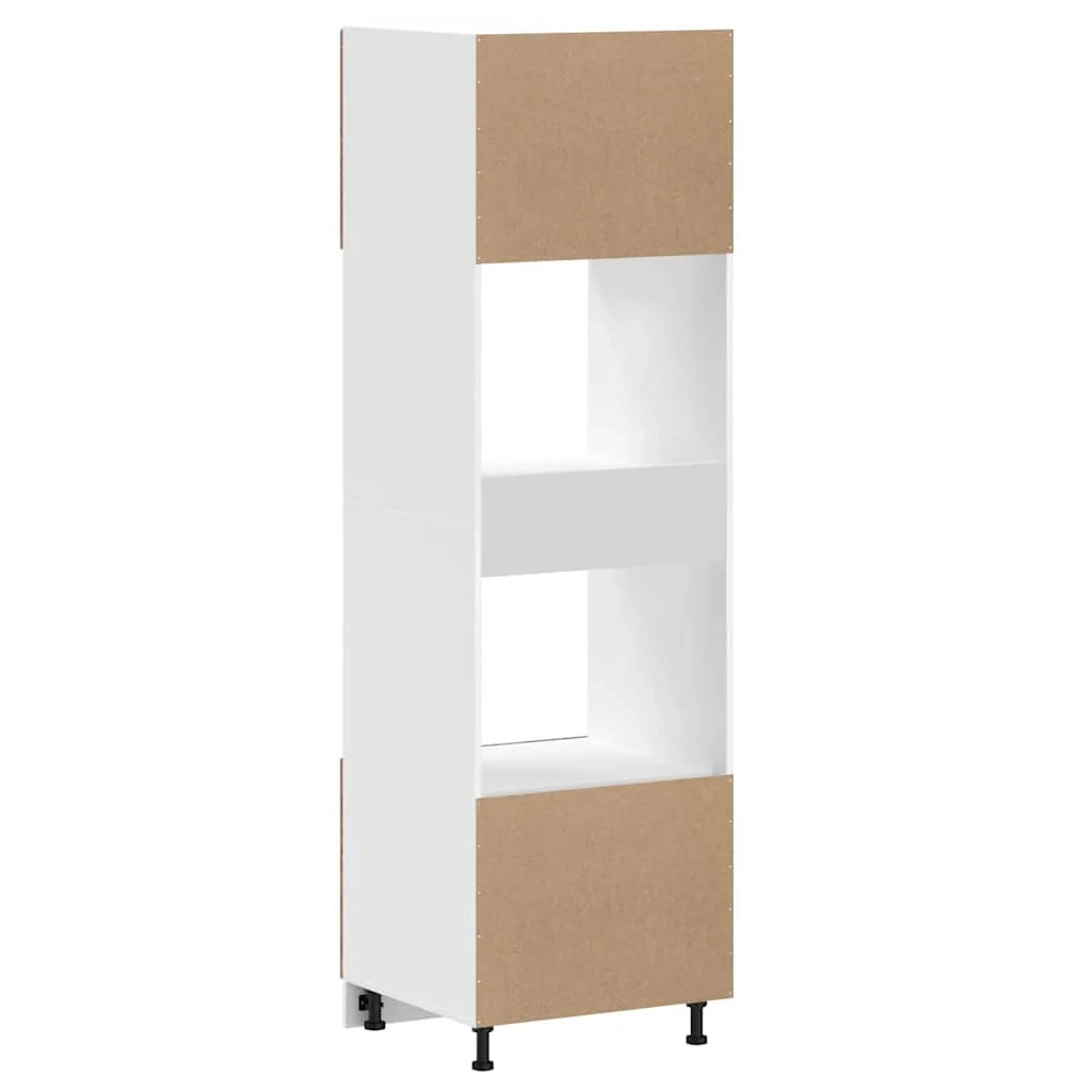 Set di 2 mobili da forno classici con piedini regolabili 60 x 57 x 207 cm legno ingegnerizzato finitura legno invecchiato 02_0055724