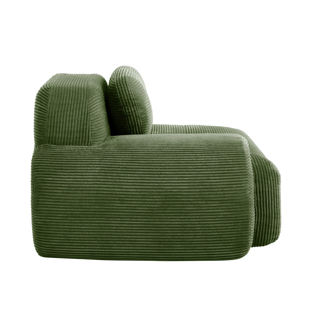 Divano angolare Hamlet RSF - Zephmum- Tessuto Cordstoff verde