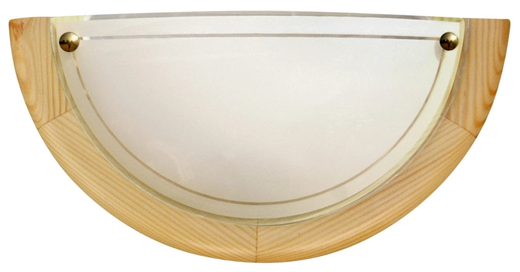 Plafoniera Candellux 11-32440 legno naturale vetro 30cm E27