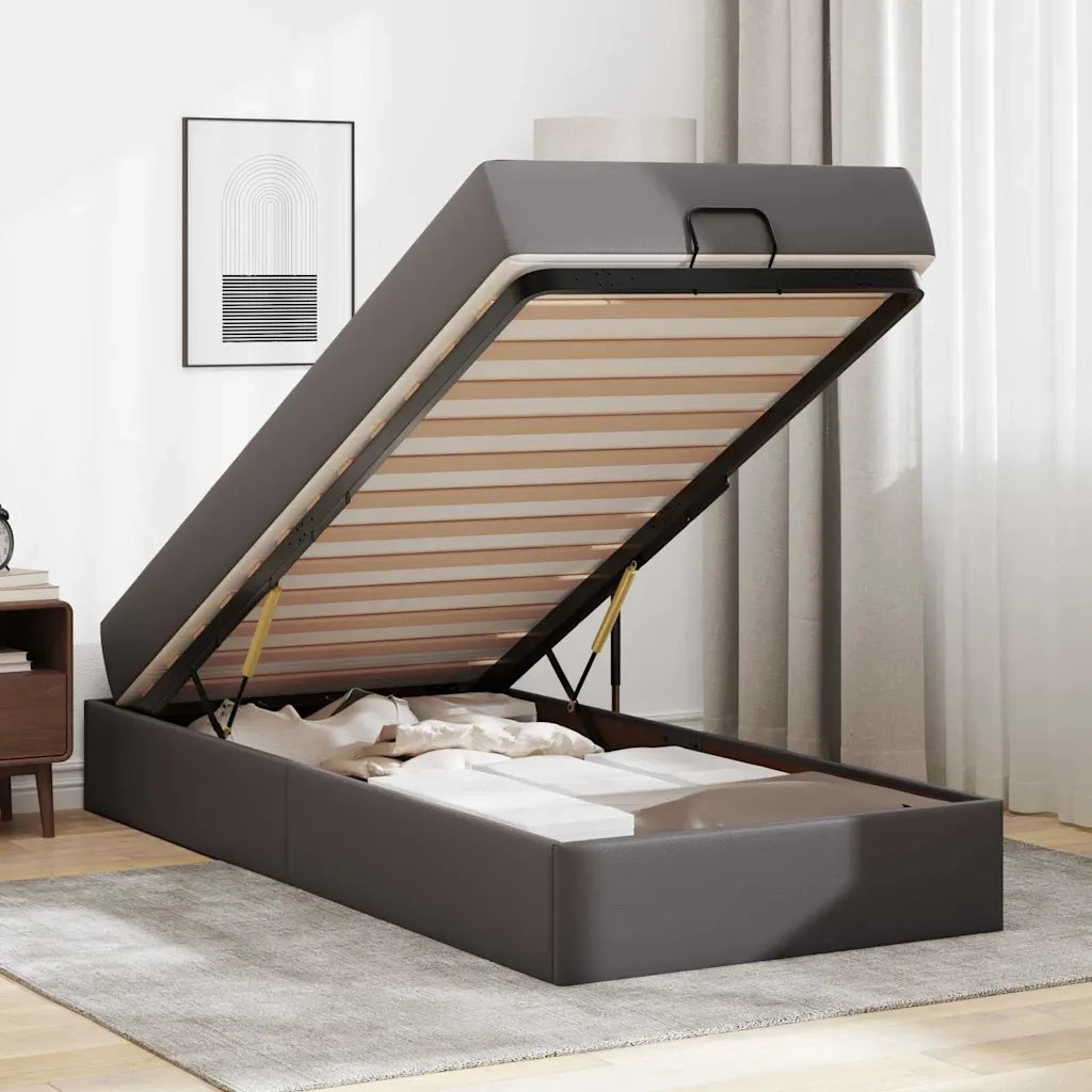Struttura letto con materasso Altro 2 pcs Grigio PVC 3399403