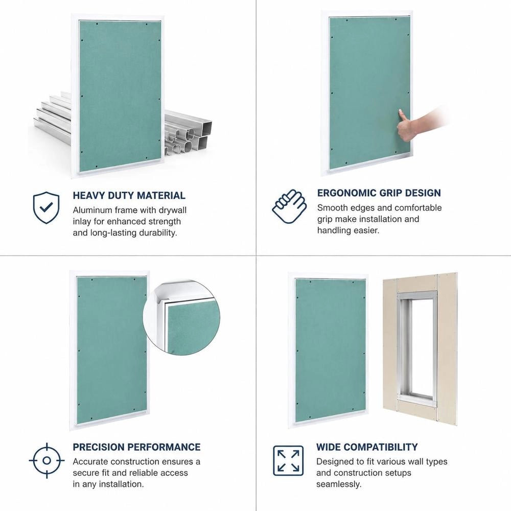 Inspection Hatch With Aluminium Frame And Plasterboard Insert 300x600 Mm