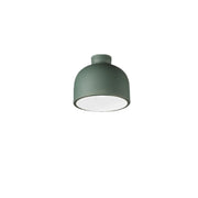 Plafoniera Nordica Yelmo Metallo Verde Bianco 1 Luce E27 Ip20