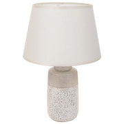 Lampada da tavolo in ceramica argento 12,5x12,5x30,5h