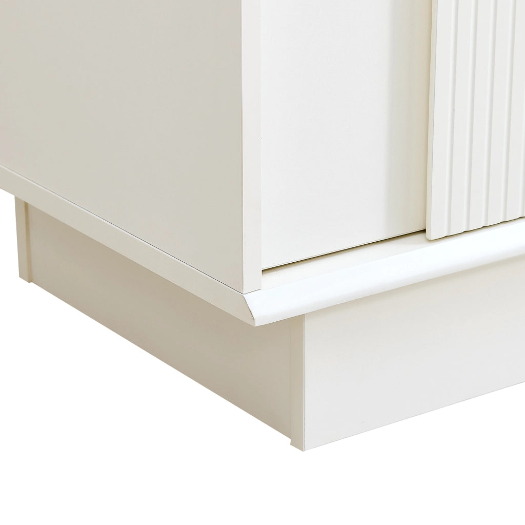 Sideboard bianco con 4 porte in MDF; 160 x 38 x 80 cm