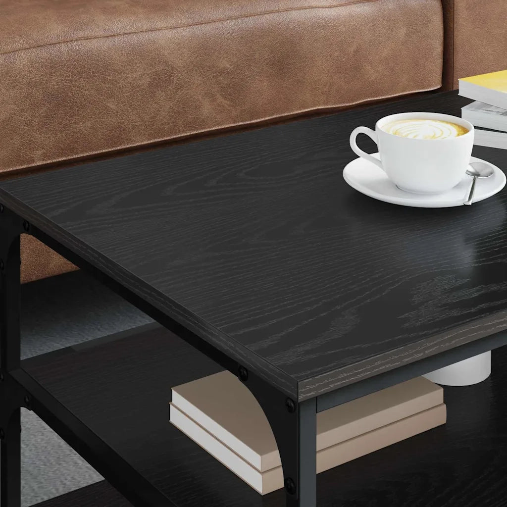 Tavolino da salotto Rovere Nero 90 x 49 x 40 cm 886245