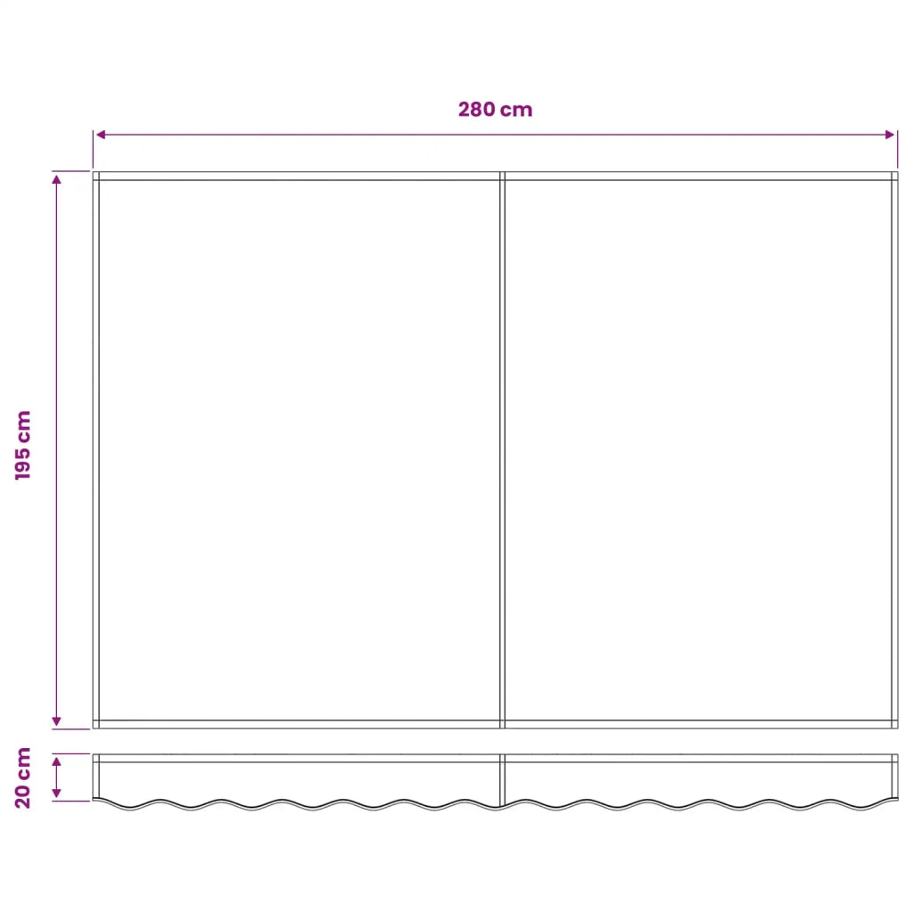 Telo di ricambio per tenda da sole Blu e Bianco 3 x 2 m 42000373