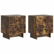 Armadio da Notte 2 pcs Rovere Fumo 43 x 34,5 x 47,5 cm