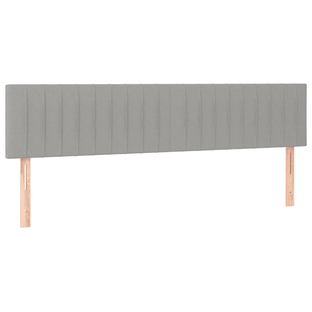 Letto a Molle Materasso e LED Grigio Chiaro 160x200 cm Tessuto 3133325