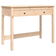 Scrivania postazione di lavoro scrivania per computer mobile da studio con cassetti 100 x 50 x 78 cm legno massello di pino marrone 02_0023459