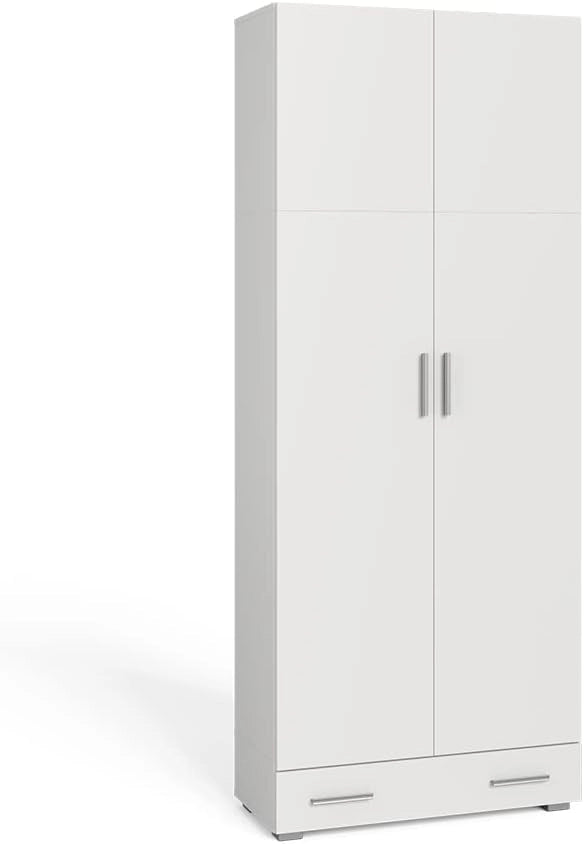 Scaffale per file Ingo, Bianco, 80 x 182.4 cm, per la conservazione di documenti e raccoglitori nell’uso quotidiano in ufficio