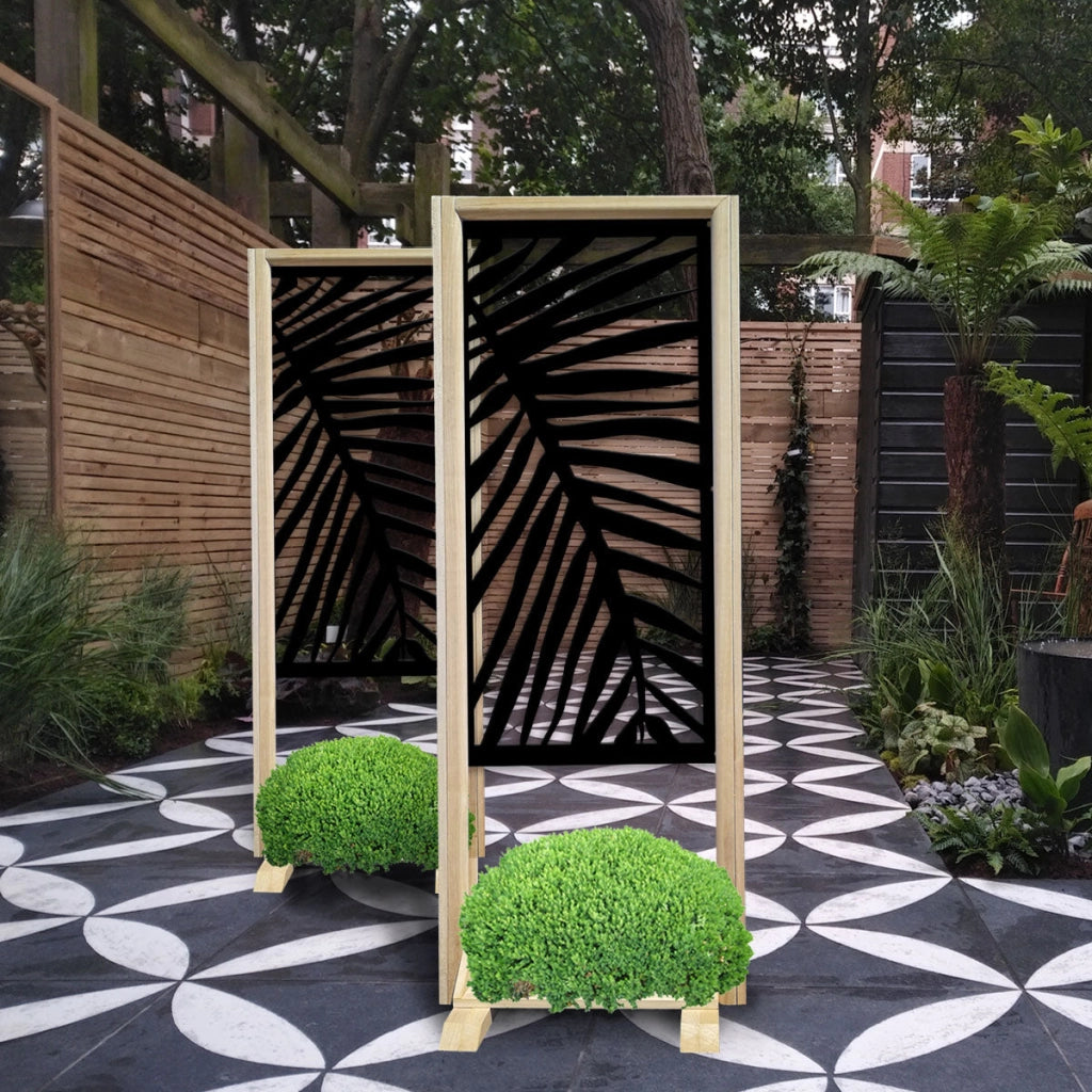 PALMA - Separè - Paravento modulabile - 70x190cm - in Legno e PVC Colore: nero