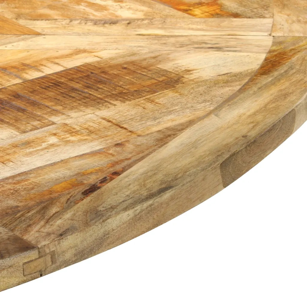 Tavolo da Pranzo Ø150x76 cm in Legno Grezzo Massello di Mango 351710