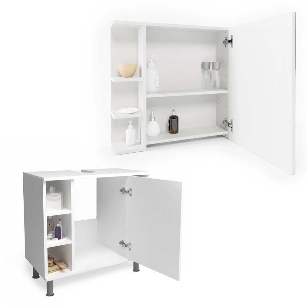 Vicco Set mobili bagno Bianco 2 parti