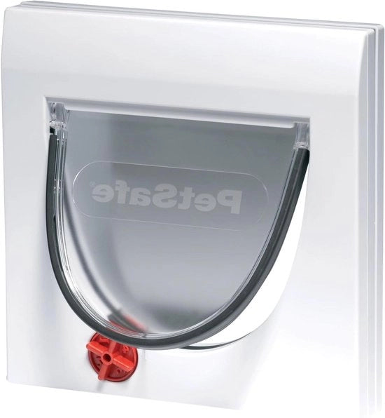 Porta gatti 4 vie con chiusura a chiave facile da installare porta per animali robusta per gatti - (Tunnel non incluso) Bianco