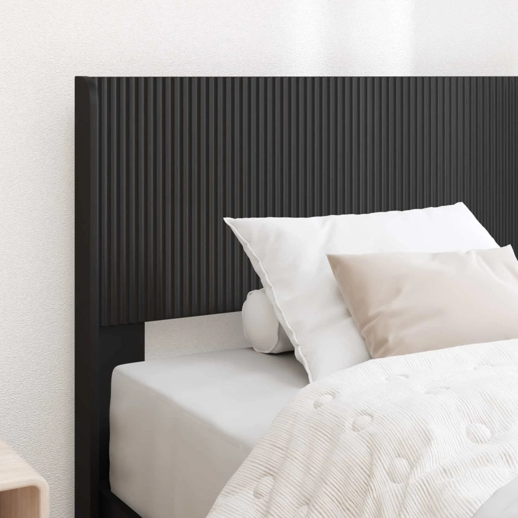 Struttura del letto con stoccaggio e testata Nero 90 x 200 cm 3414252