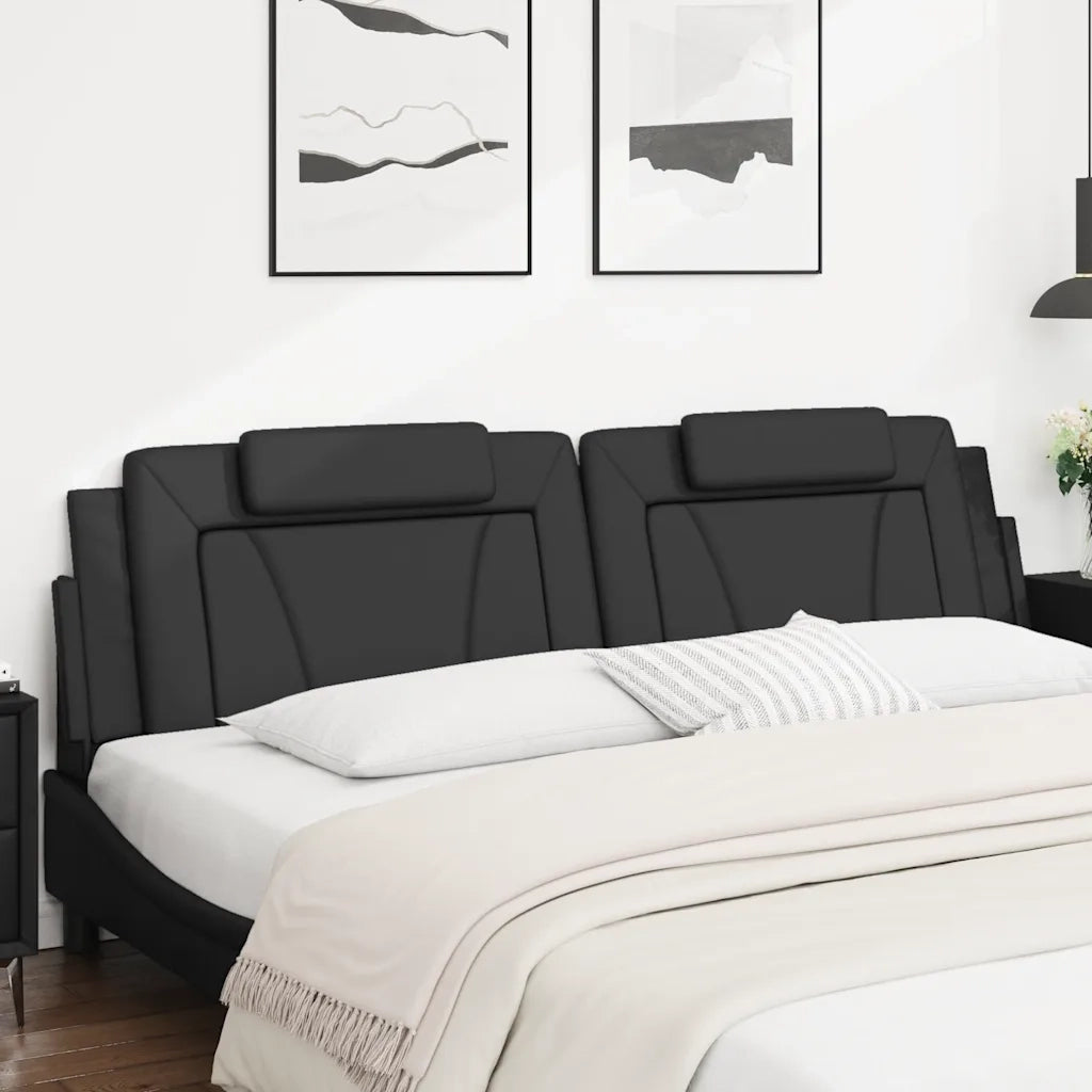 Cuscino Testiera Viana Nero 200 cm in Similpelle CFW7540478