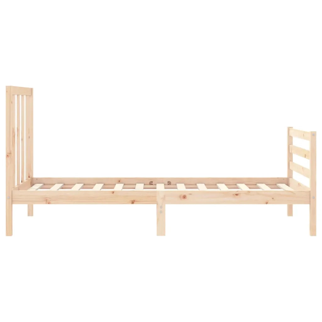 Giroletto con Testiera Small Single-Struttura Letto in Legno Massello 940738