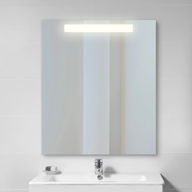 Specchio da bagno Cassiopeia con Illuminazione LED decorativa, diametro 60 cm, AC 230V 50Hz, 20W e 12W, Alluminio e Ve..