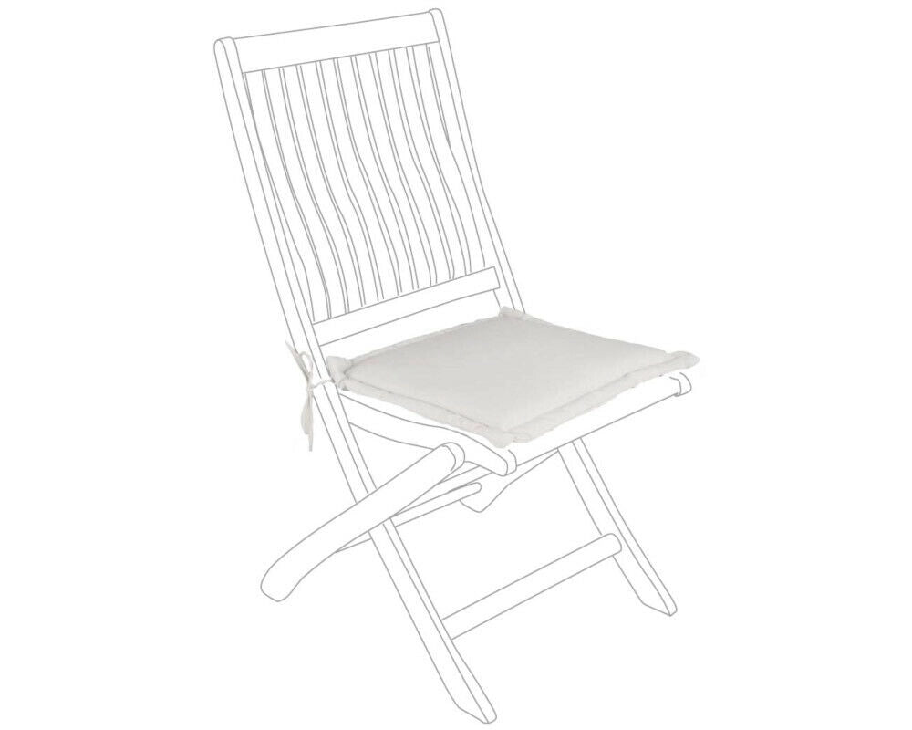 Cuscino Sedia da Esterno Seduta classica Sfoderabile Giardino 42 x 42 Bizzotto Colore: Naturale