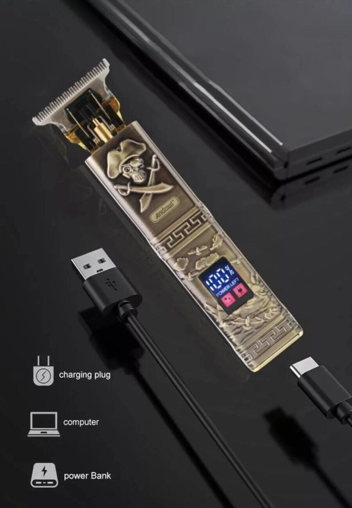 Taglia capelli Tagliacapelli Rasoio elettrico regola barba 3 pettini USB Q-TF51