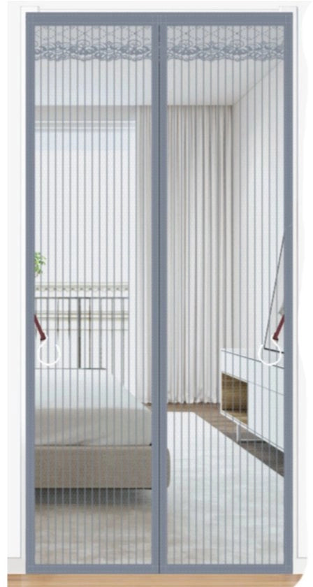 Porta finestra magnetica - 110*220cm - Anti-zanzare - Senza perforazione necessaria - Adatto per porte in legno, ferro, marmo, inox, piastrelle e altre porte - Porta finestra anti-zanzare estivo - Tenda divisoria con cinturino di adesione