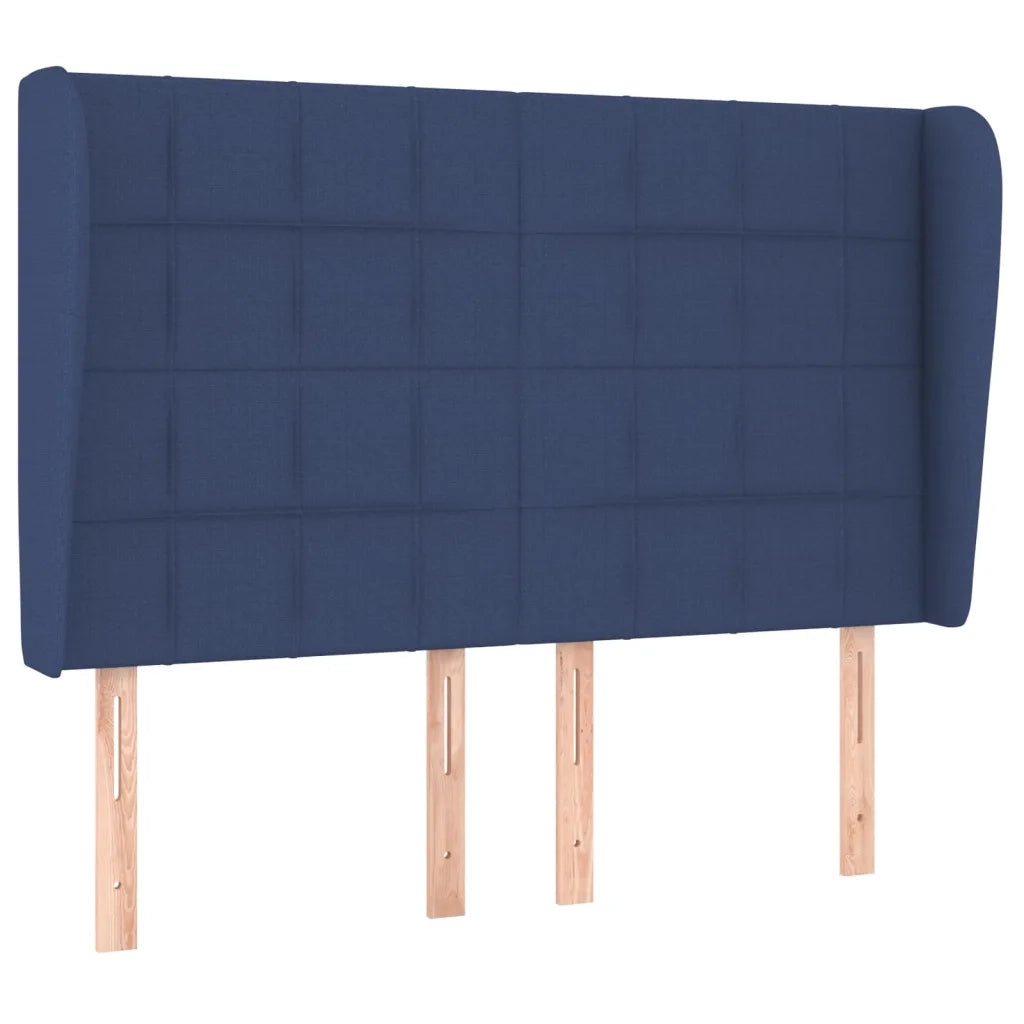 Testiera ad Orecchio-Testata con Orecchie Blu 147 x 23 x 118/128 cm in Tessuto 481764