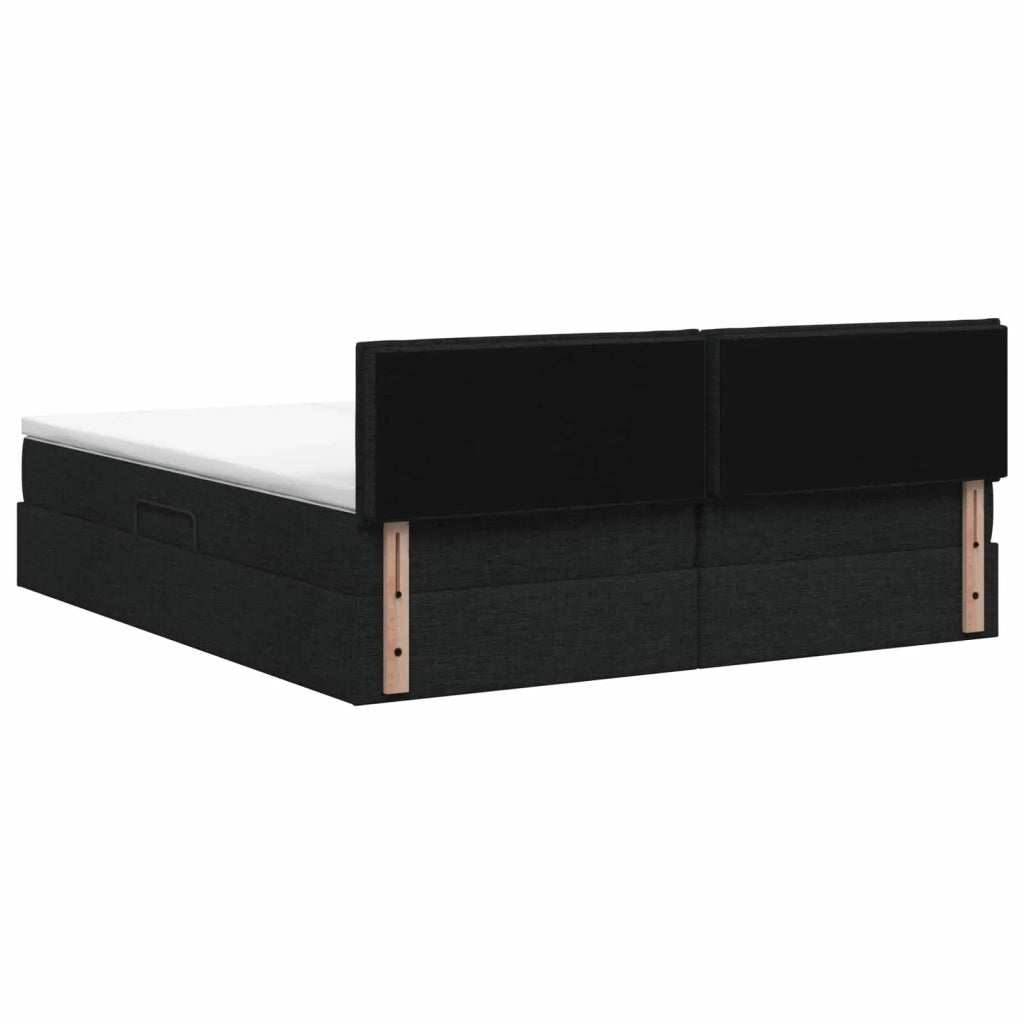 Letto con contenitore e materasso Nero 160 x 200 cm Velluto 3458570