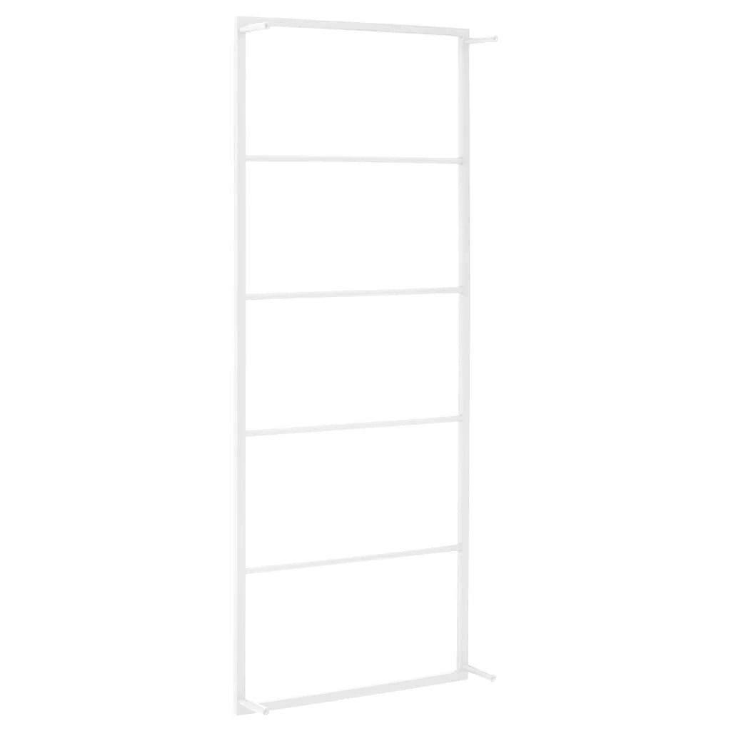 Portasciugamani da parete portaoggetti per bagno portasciugamani uso interno/domestico 115 cm acciaio bianco 02_0001640