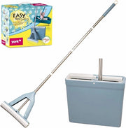 Set di Pulizia Efficiente con Maniglia a Telescopio e Scopa - 34 cm Aspirapolvere per Mani Pulite e Asciutte