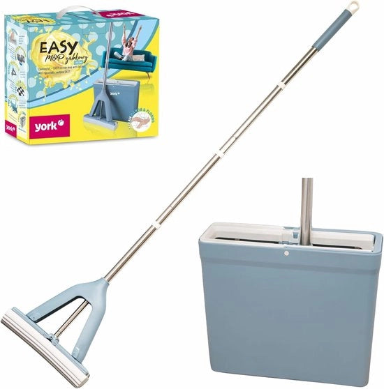 Set di Pulizia Efficiente con Maniglia a Telescopio e Scopa - 34 cm Aspirapolvere per Mani Pulite e Asciutte