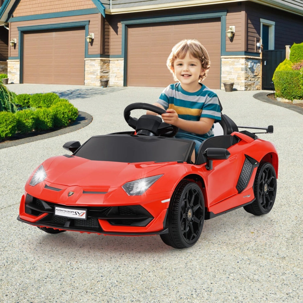 Auto elettrica giocattolo lamborghini 12V con licenza Per bambini, Veicolo elettrico con telecomando Rosso-Macchinine giocattoli