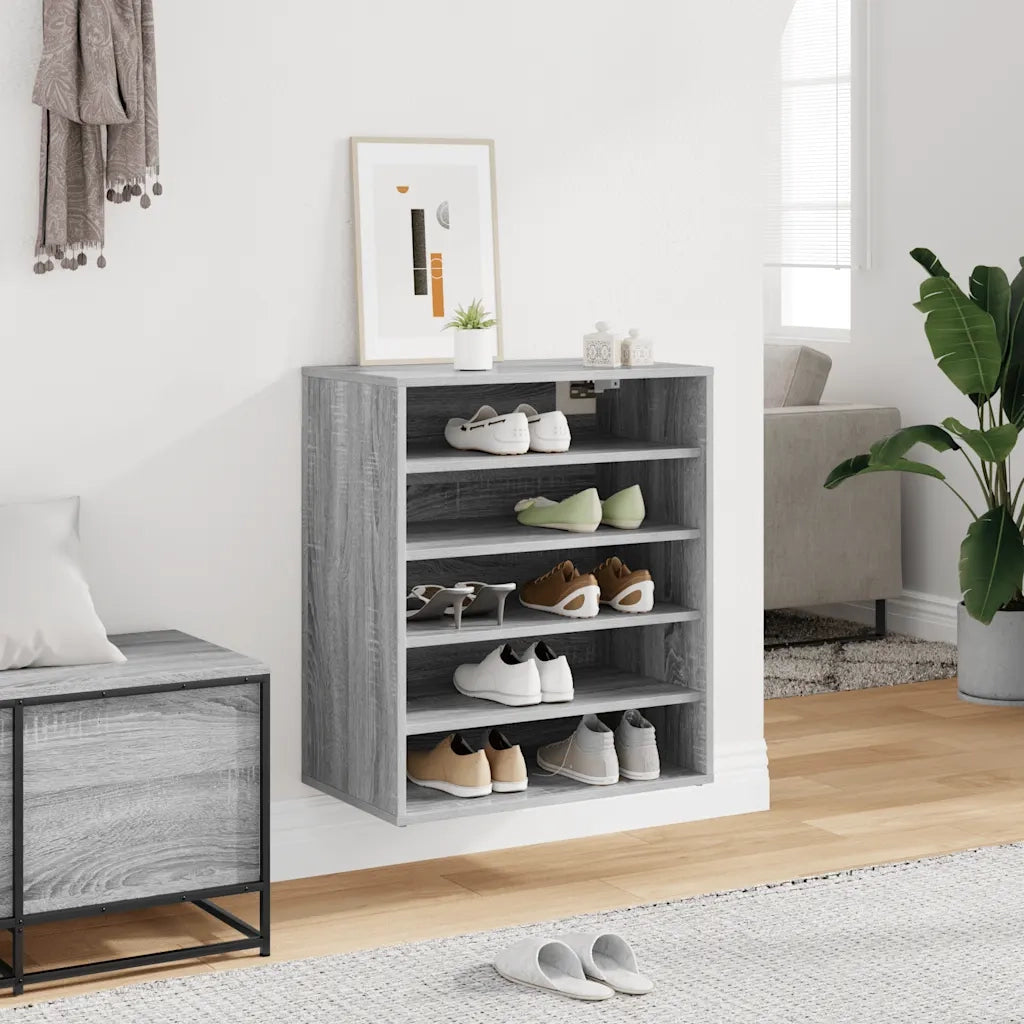 Scarpiera | Mobile per scarpe Grigio Sonoma 60x35x70 cm in Legno Multistrato