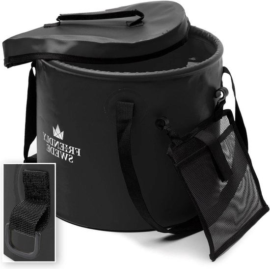 Emmer Kamperen Tuin Buitenshuis Opvougbile - Inlapbarile Emmer Acqua Vis Emmer con Coperchio a Strisce e Coperchio a Gas