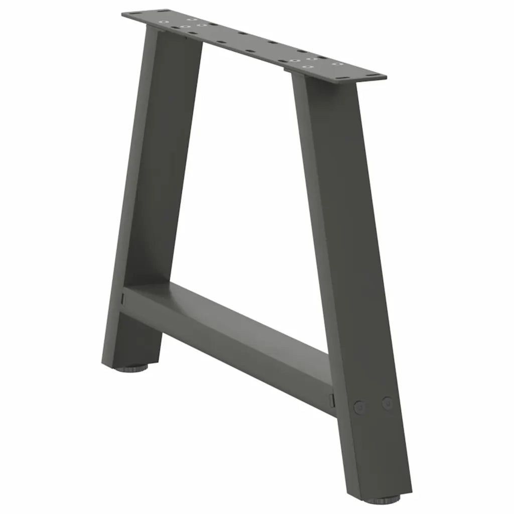Gambe per Tavolino da CaffÃ¨ a Forma di A 2 pz Antracite 60x(42-43) cm Acciaio