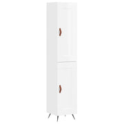 Buffet credenza cassettiera mobiletto mobile contenitore organizer cucina soggiorno lucido 34,5 x 34 x 180 cm legno ingegnerizzato bianco 02_0032929